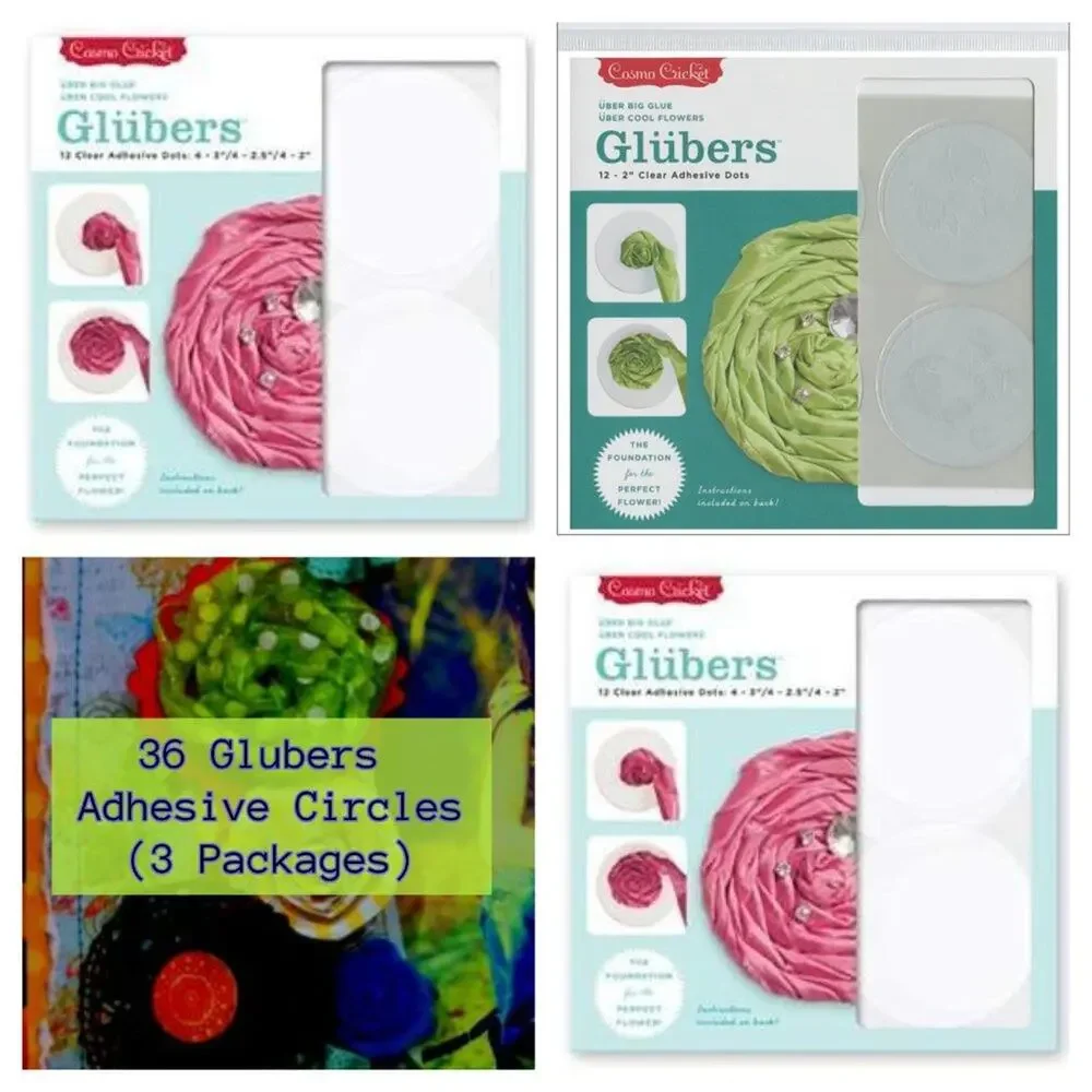 COSMO CRICKET GLUBERS Adhesive Craft Flower Circle